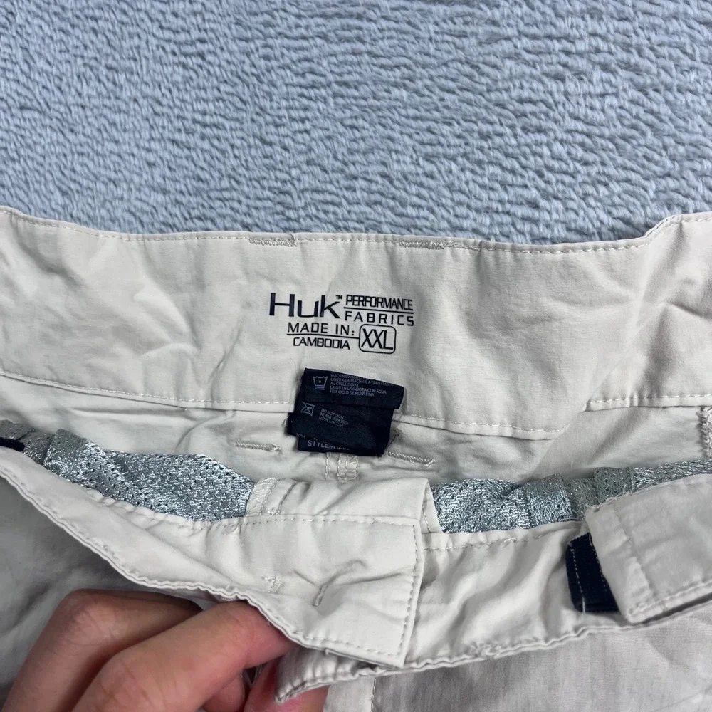 Huk Performance Fishing Shorts Mens XXL Tan Khaki Quick Dry Outdoor Hiking